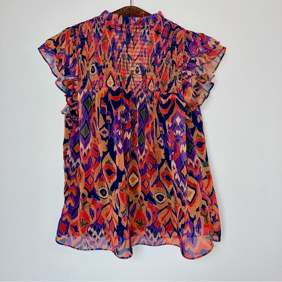 Willa Story Phoebe Top in Orange Multi - Picture 3 of 7